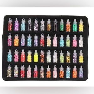 48 Bottles: Set includes Confetti, Round, Fish, Beads, Stars, Hearts, Sequins